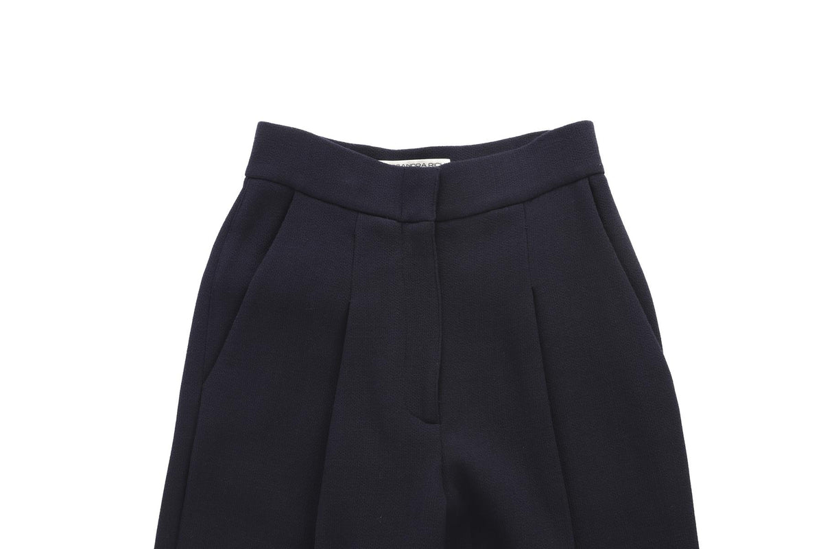 ALESSANDRA RICH NAVY WOOL STRAIGHT LEG PANTS IT 38 UK 6