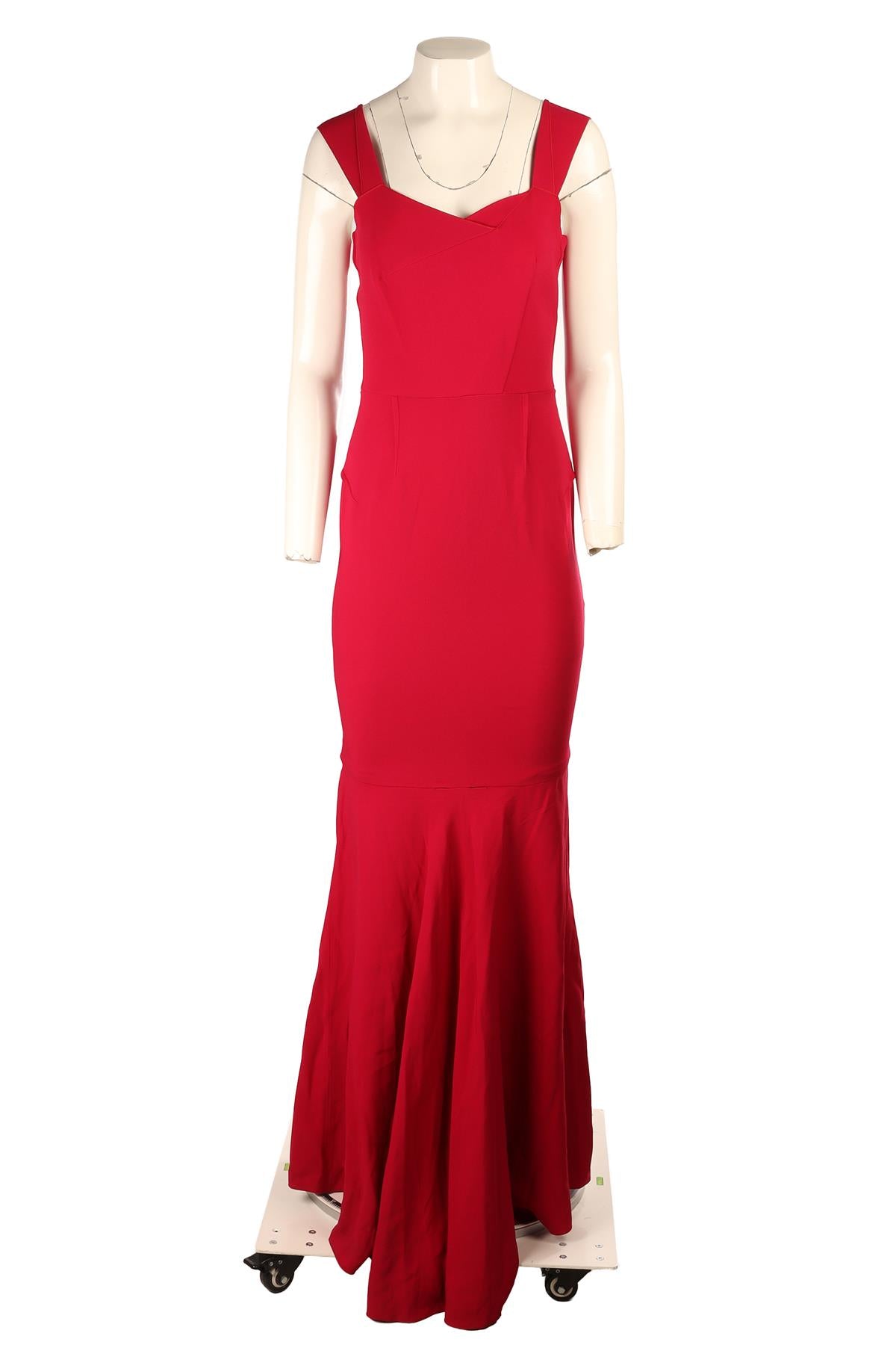 ROLAND MOURET ORPHEUS PINK CREPE MAXI DRESS UK 10