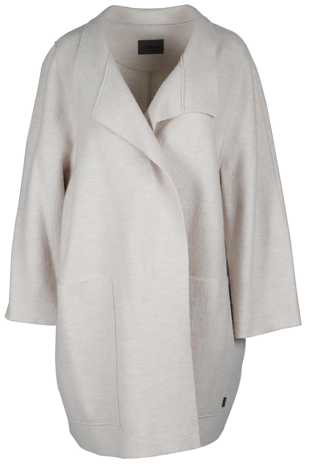 OSKA CREAM WOOL COAT UK 14/16