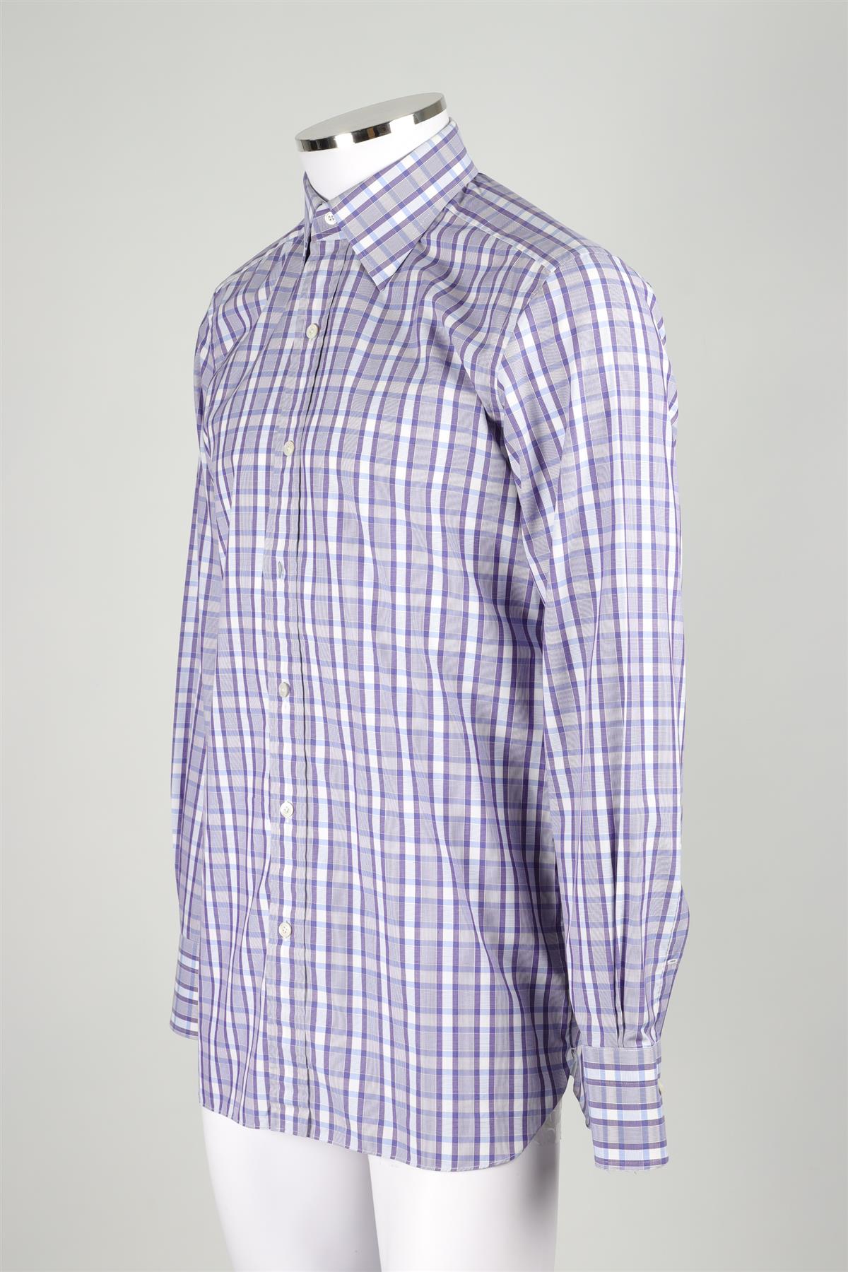 TOM FORD PURPLE MEN'S COTTON SHIRT EU 40 UK 40