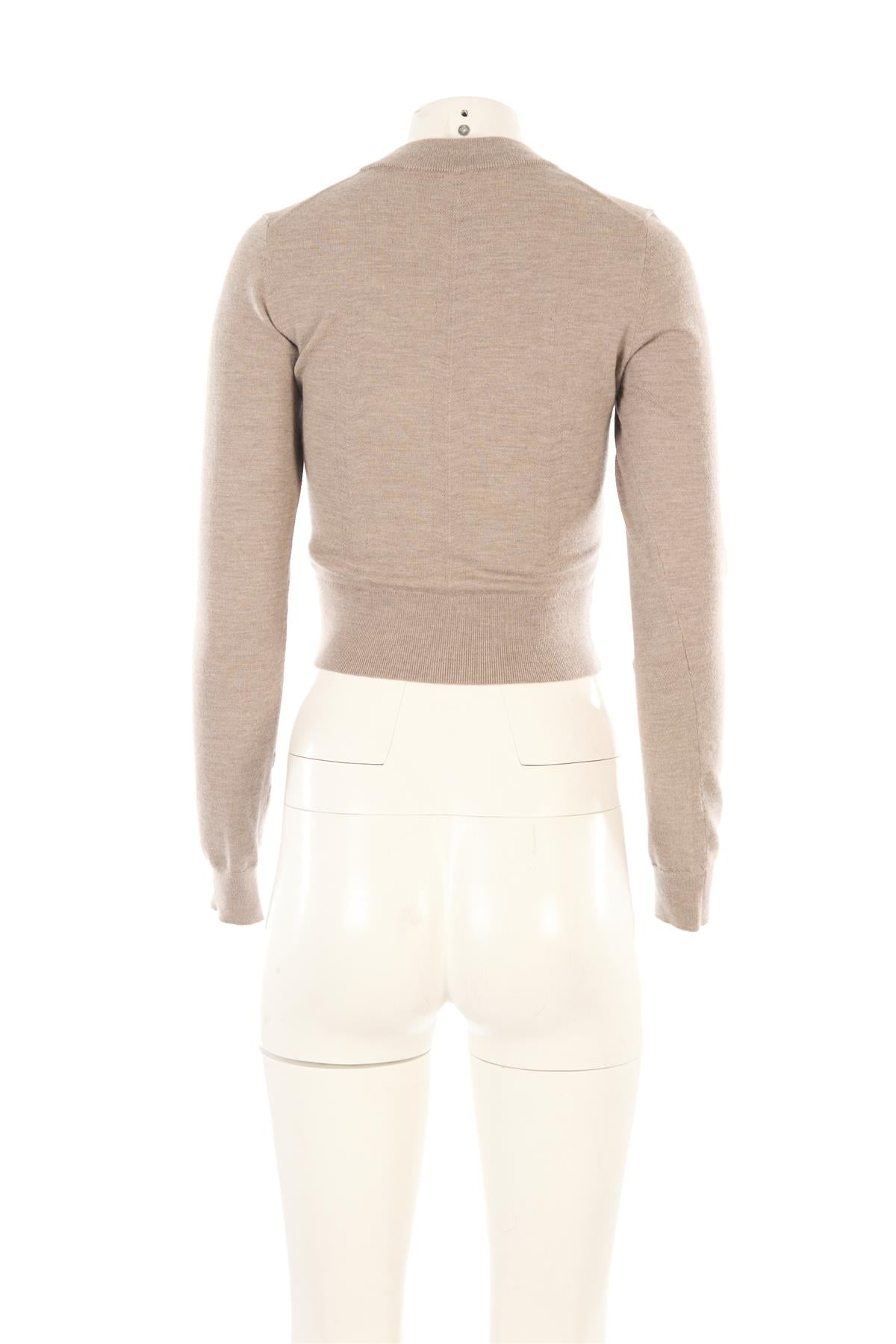 JOSEPH BROWN CASHMERE SWEATER XSMALL