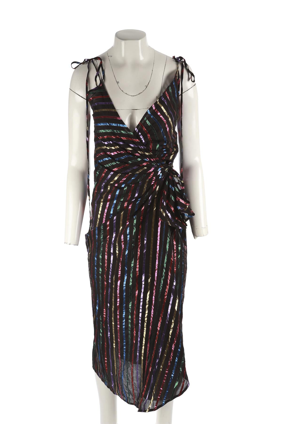 THE ATTICO MULTI COTTON MIDI DRESS IT 36 UK 4