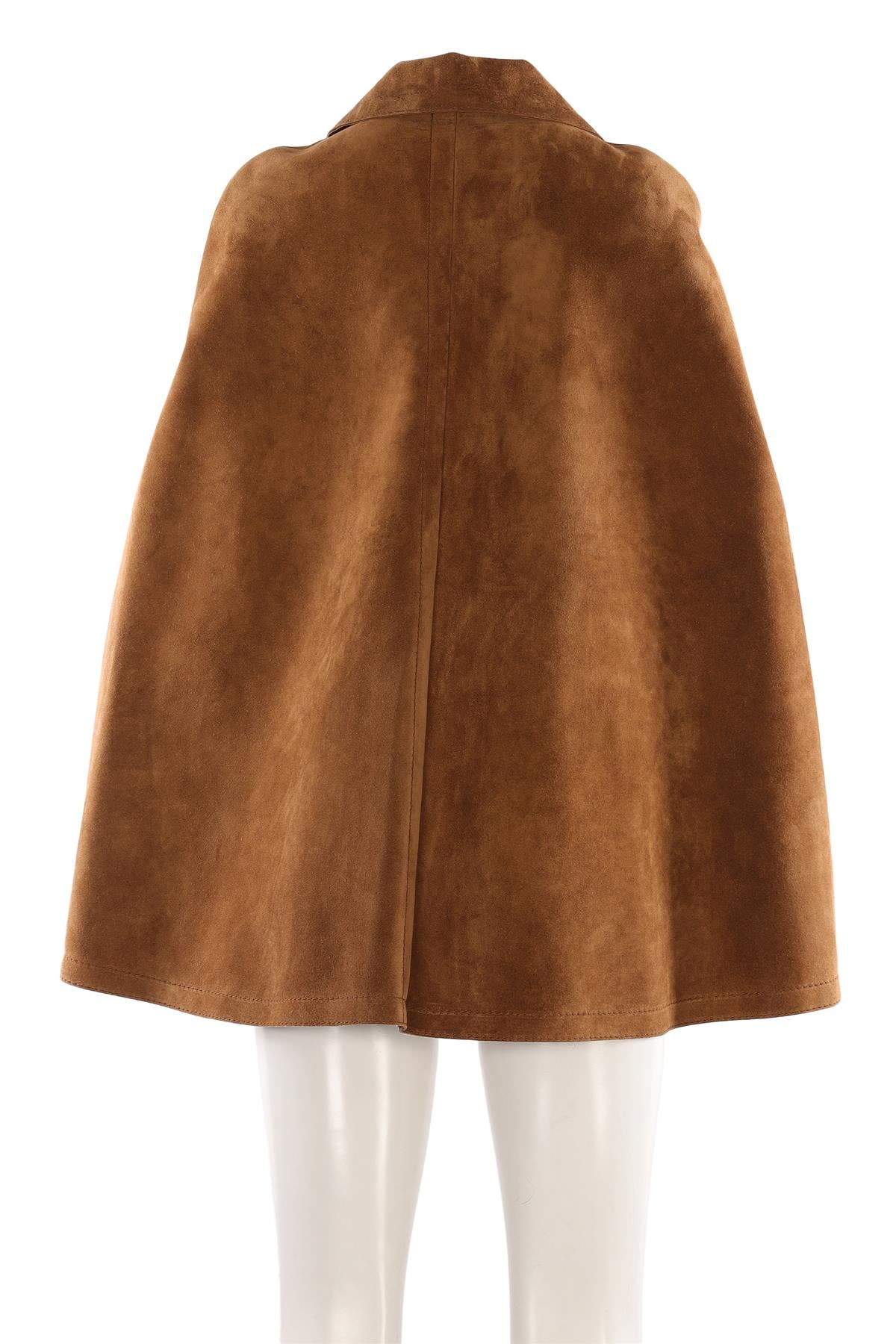 GUCCI BROWN SUEDE CAPE IT 40 UK 8