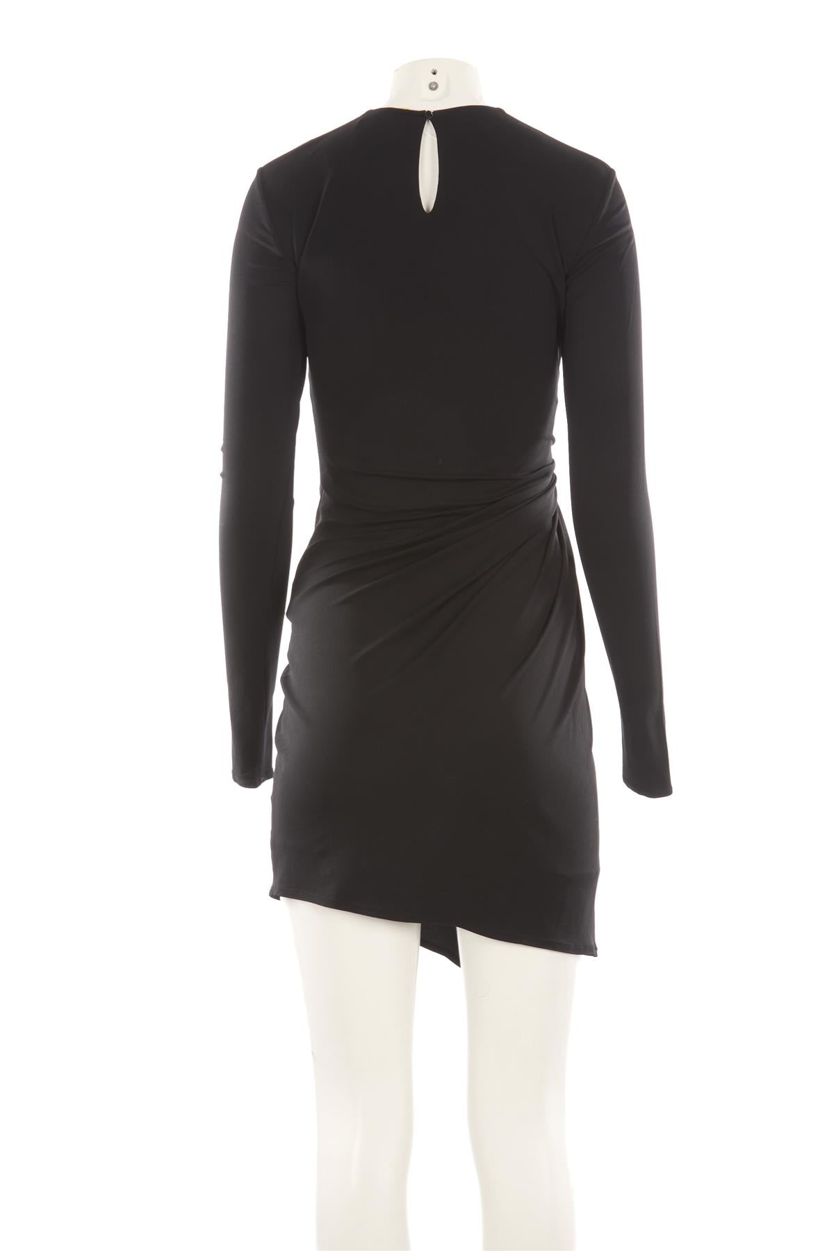SAINT LAURENT BLACK JERSEY MINI DRESS FR 34 UK 6