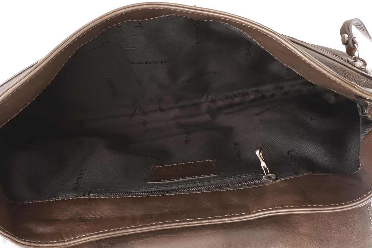 LANVIN GREEN LEATHER SHOULDER BAG