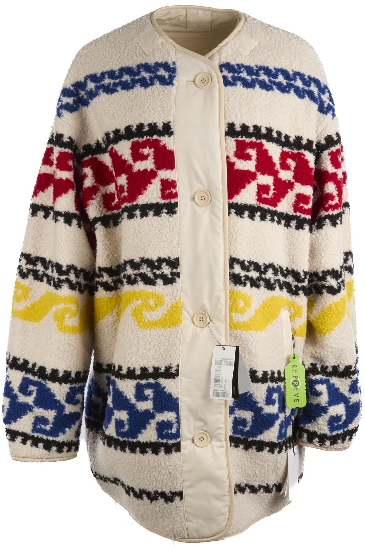 ISABEL MARANT ÉTOILE ECRU FLEECE COAT FR 42 UK 14