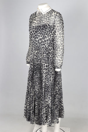 CHRISTIAN DIOR GREY SILK MAXI DRESS FR 36 UK 8
