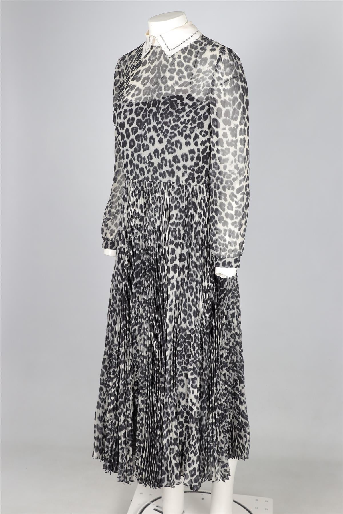 CHRISTIAN DIOR GREY SILK MAXI DRESS FR 36 UK 8