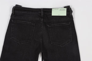 OFF-WHITE BLACK MID RISE SKINNY JEANS W25 UK 6-8