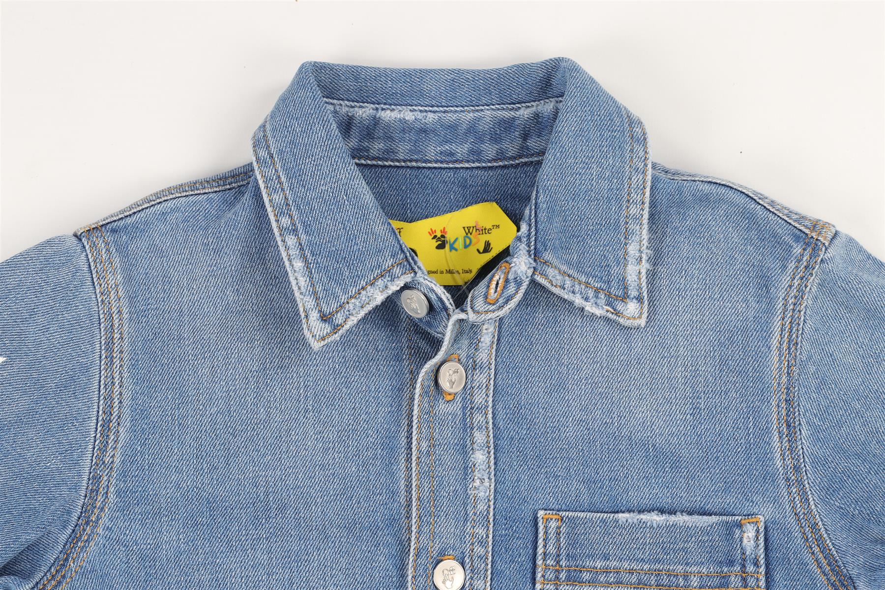 OFF-WHITE BLUE KIDS BOYS SHIRT 8 YEARS
