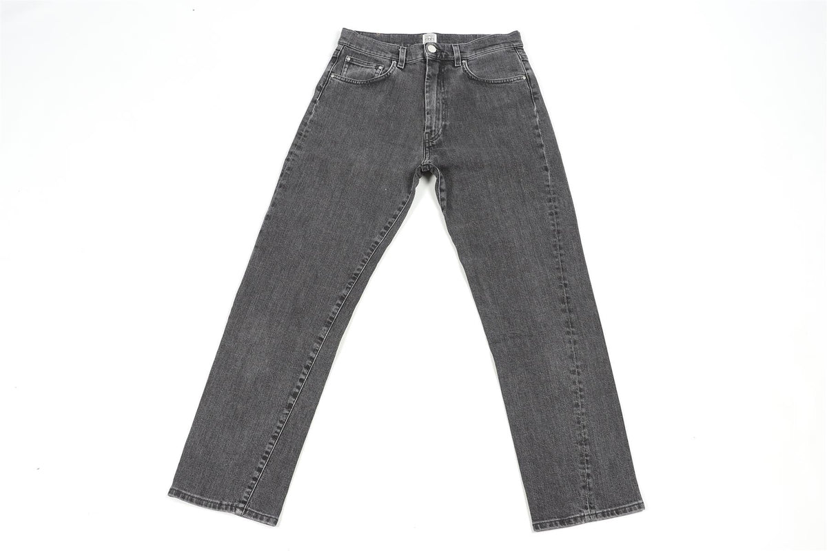 TOTEME GREY HIGH RISE STRAIGHT LEG JEANS W28 UK 10