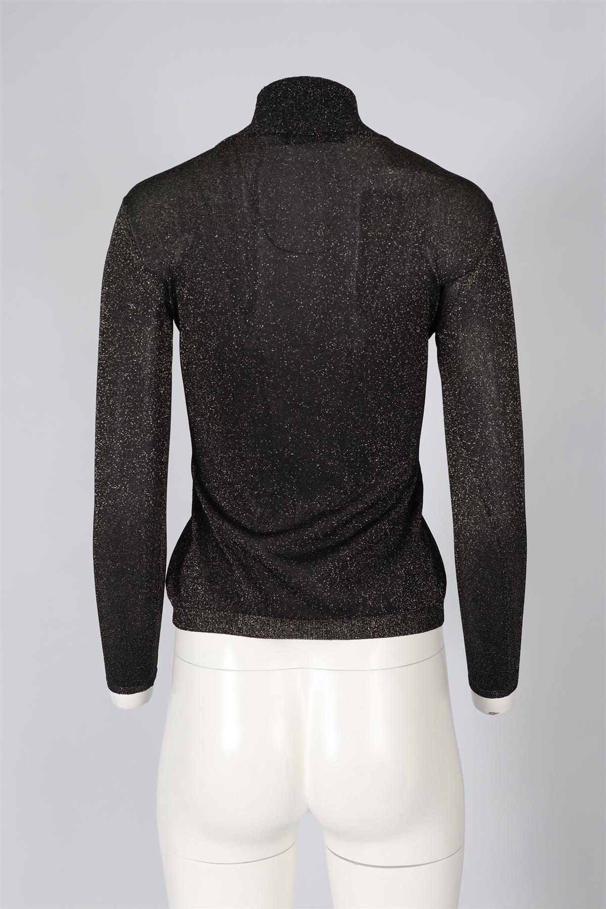 CHRISTIAN DIOR GOLD AND BLACK KNIT SWEATER SMALL