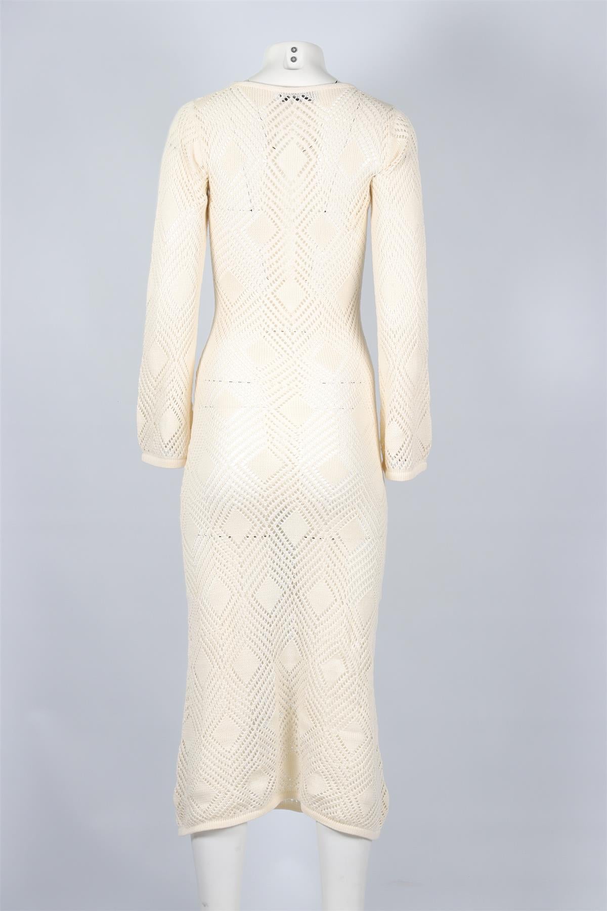 FAITHFULL THE BRAND BEIGE KNIT MAXI DRESS XSMALL