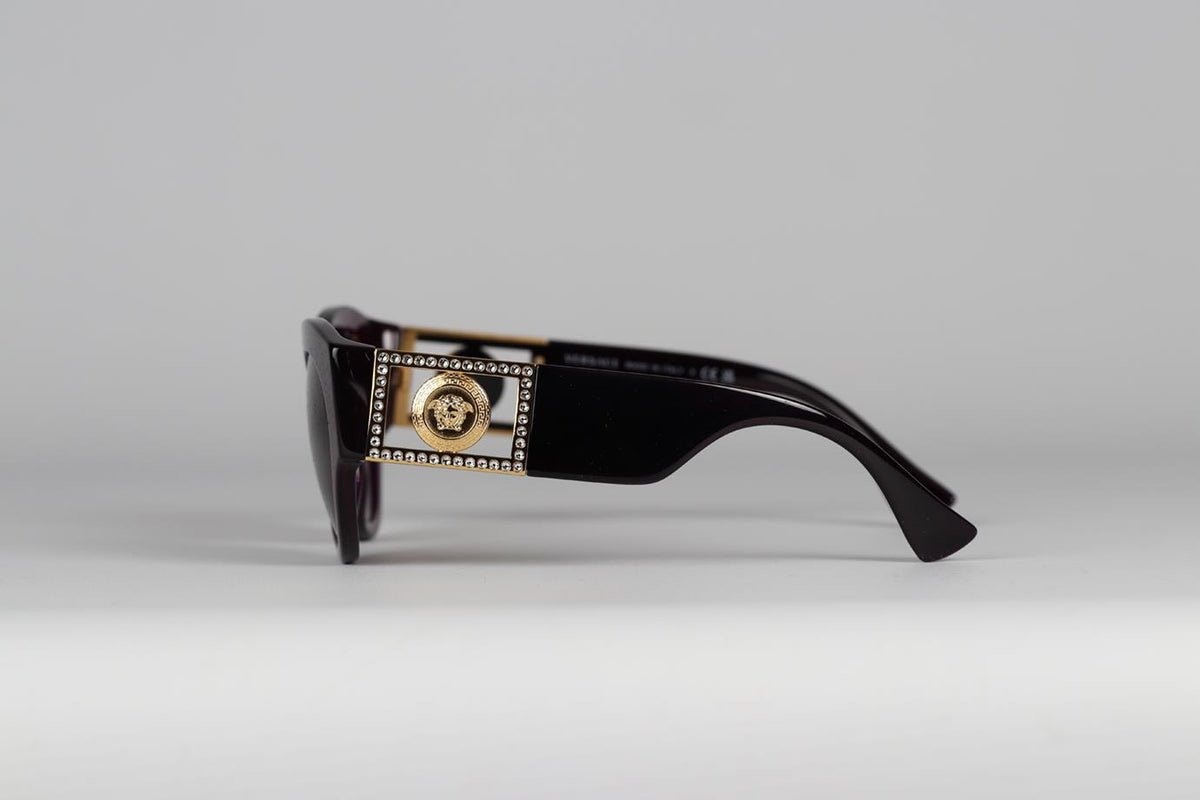 VERSACE MEDUSA ROUND FRAME ACETATE SUNGLASSES