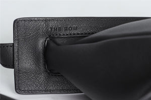 THE ROW BLACK SLOUCHY BANANA SMALL LEATHER SHOULDER BAG