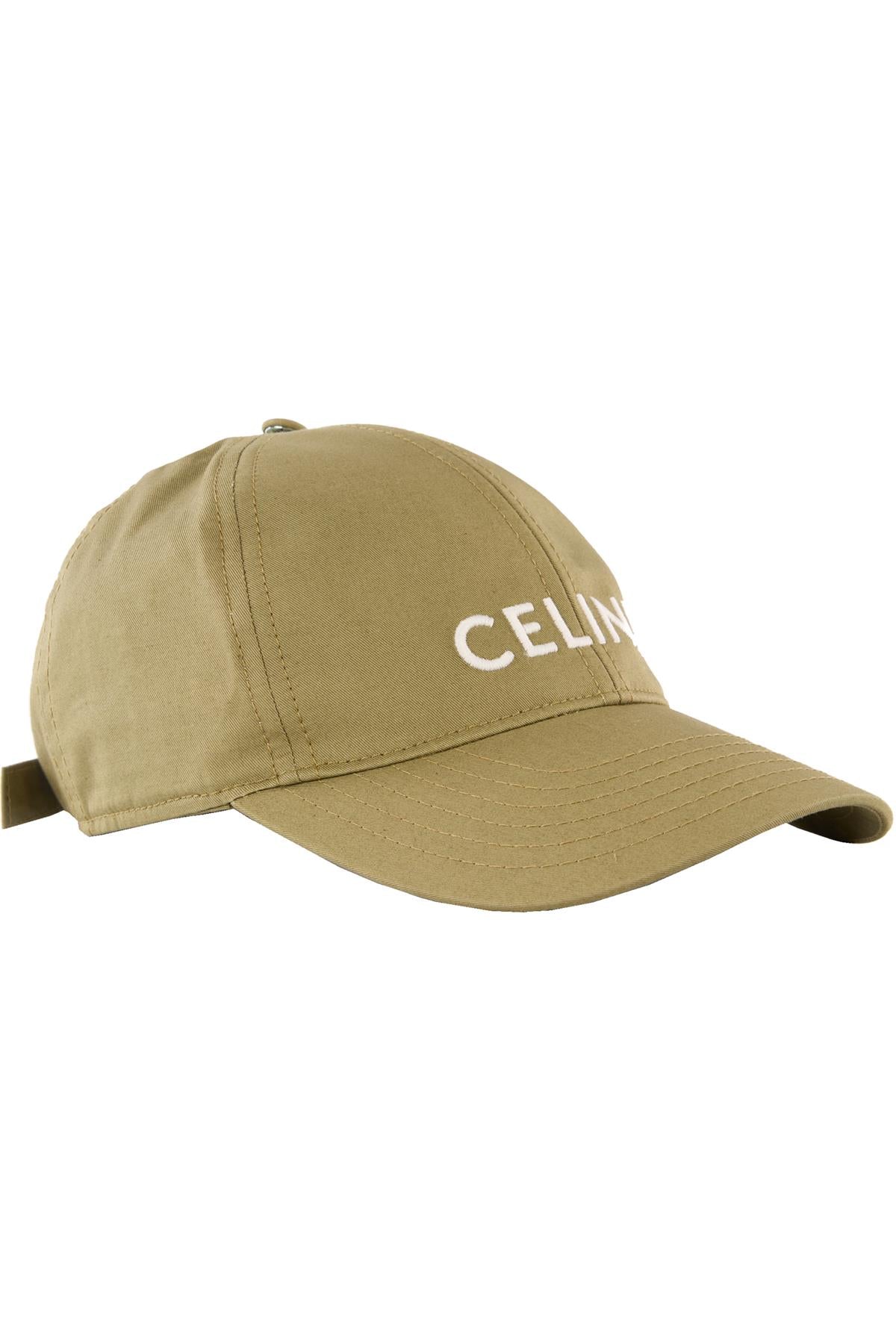 CELINE GREEN COTTON BASEBALL CAP SMALL