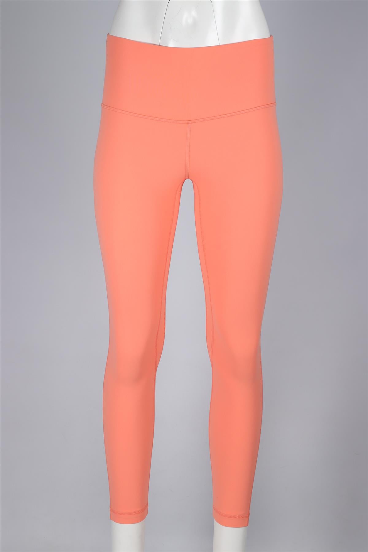 LULULEMON ORANGE JERSEY LEGGINGS UK 6