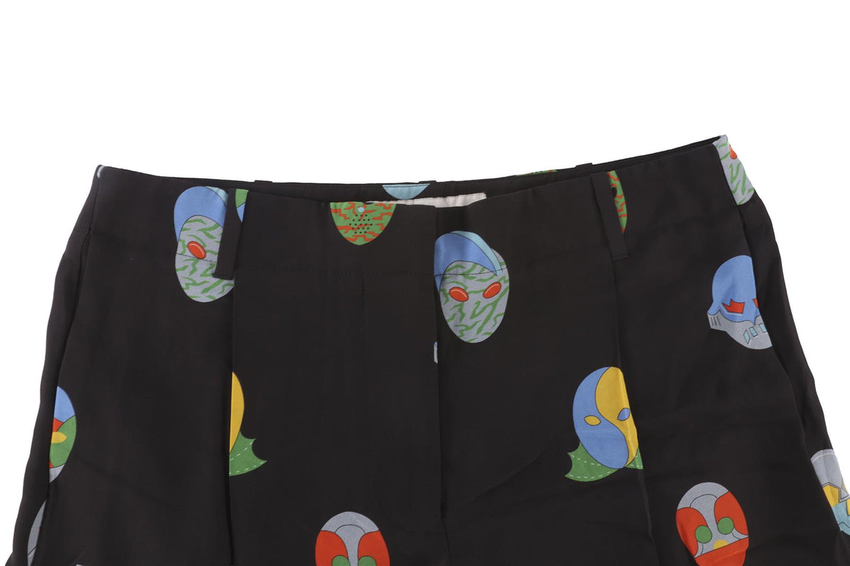 STELLA MCCARTNEY BLACK SILK SHORTS IT 40 UK 8