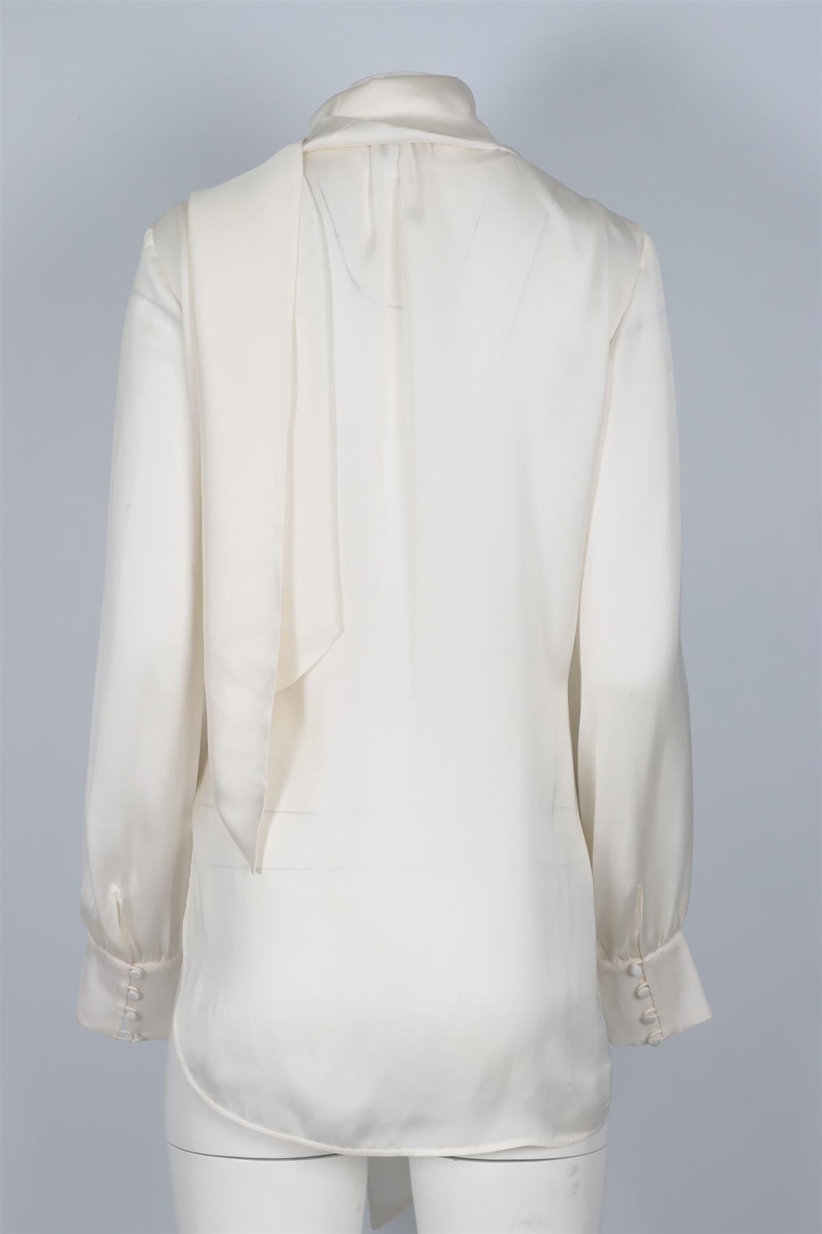 EMILIO PUCCI IVORY SILK TOP IT 40 UK 8