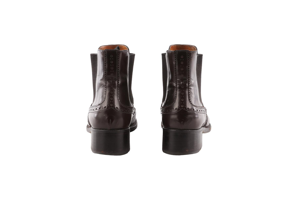CHURCH'S BROWN LEATHER ANKLE BOOTS EU 38 UK 5 US 8