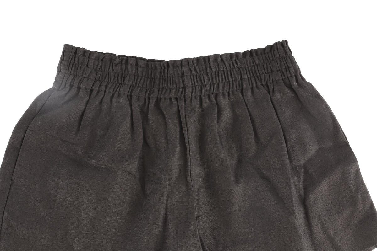 REFORMATION BLACK LINEN SHORTS XSMALL