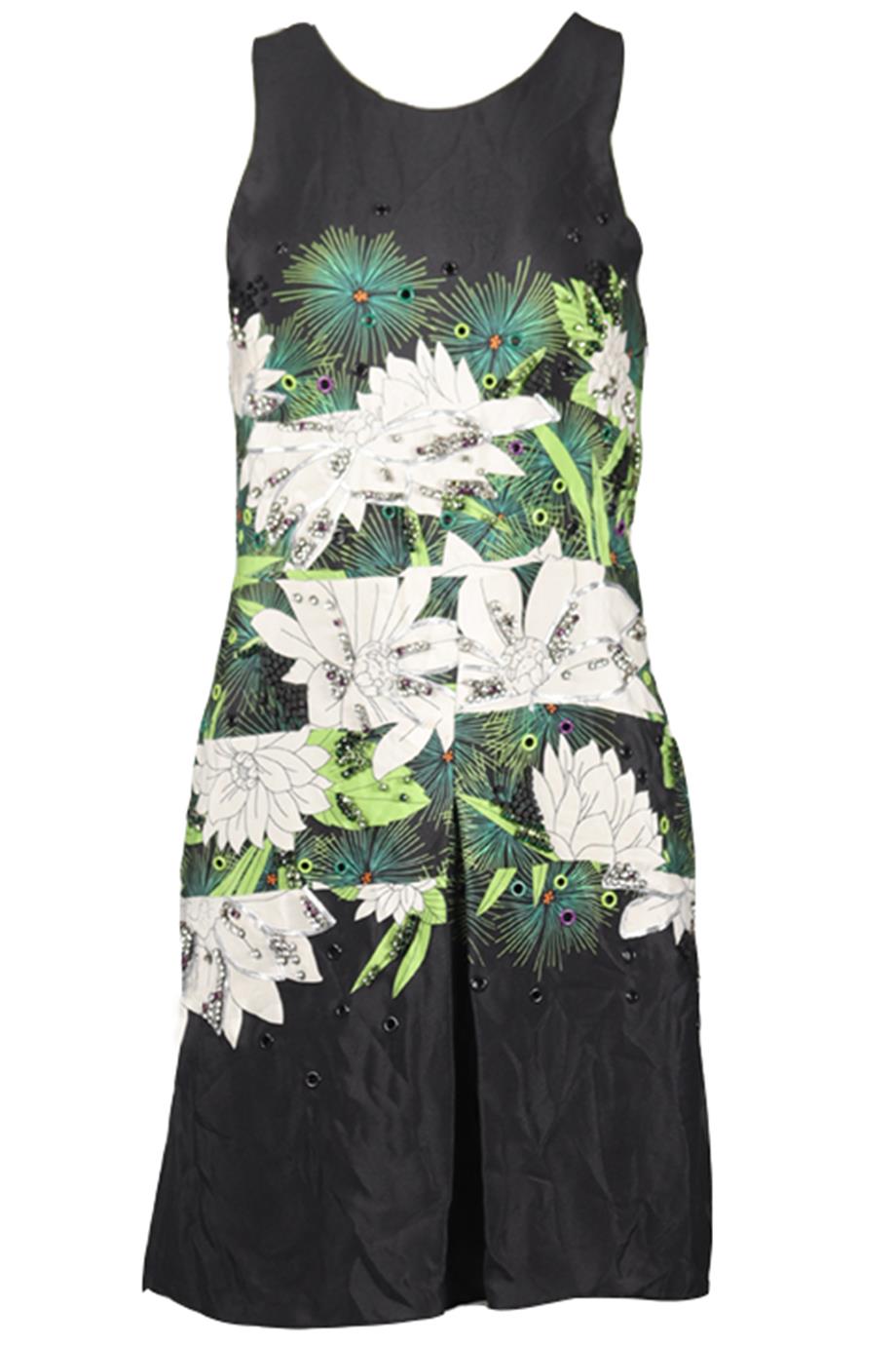 3.1 PHILLIP LIM CRYSTAL AND SILK MINI DRESS US 0 UK 2