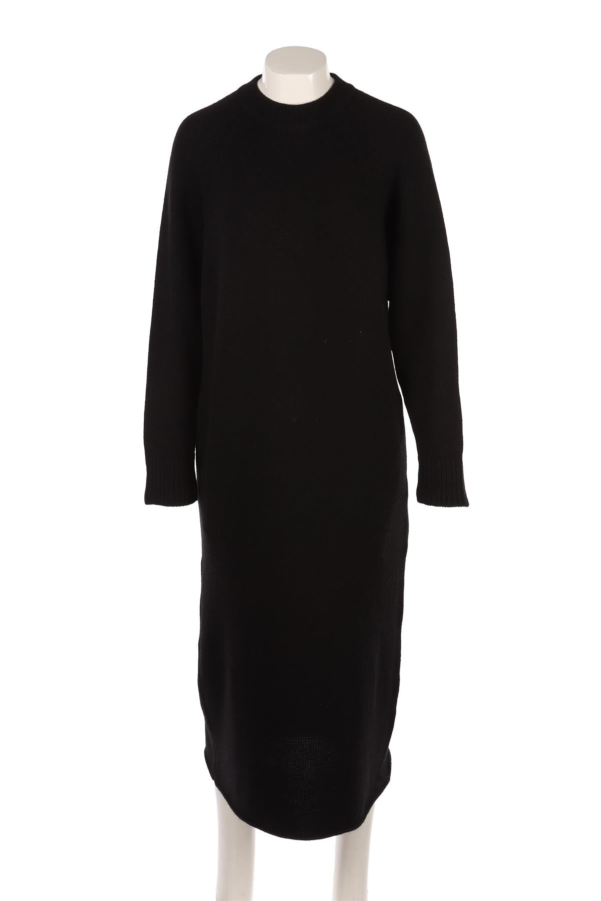 RAEY BLACK CASHMERE MAXI DRESS XXSMALL