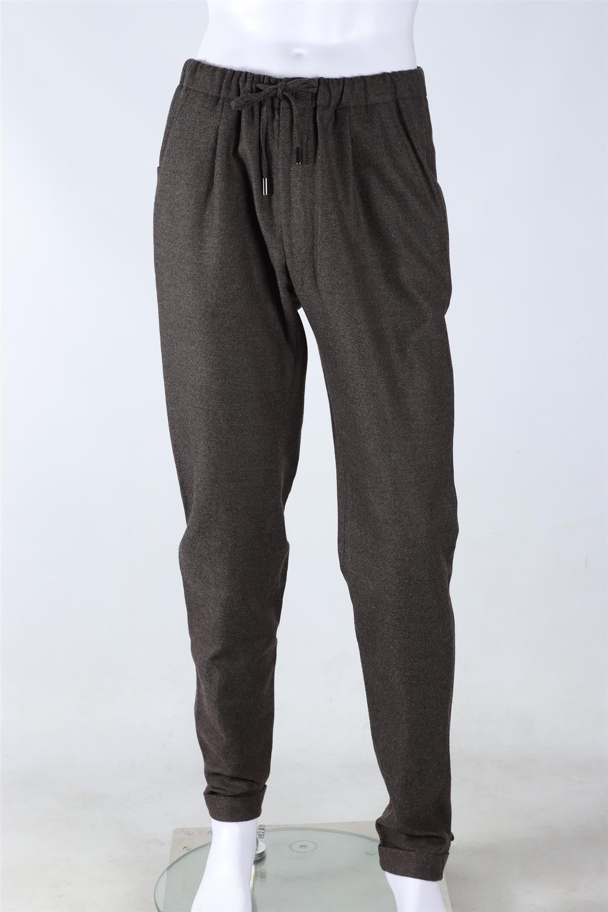 THOM SWEENEY BROWN MEN'S WOOL STRAIGHT LEG PANTS IT 52 UK/US 34