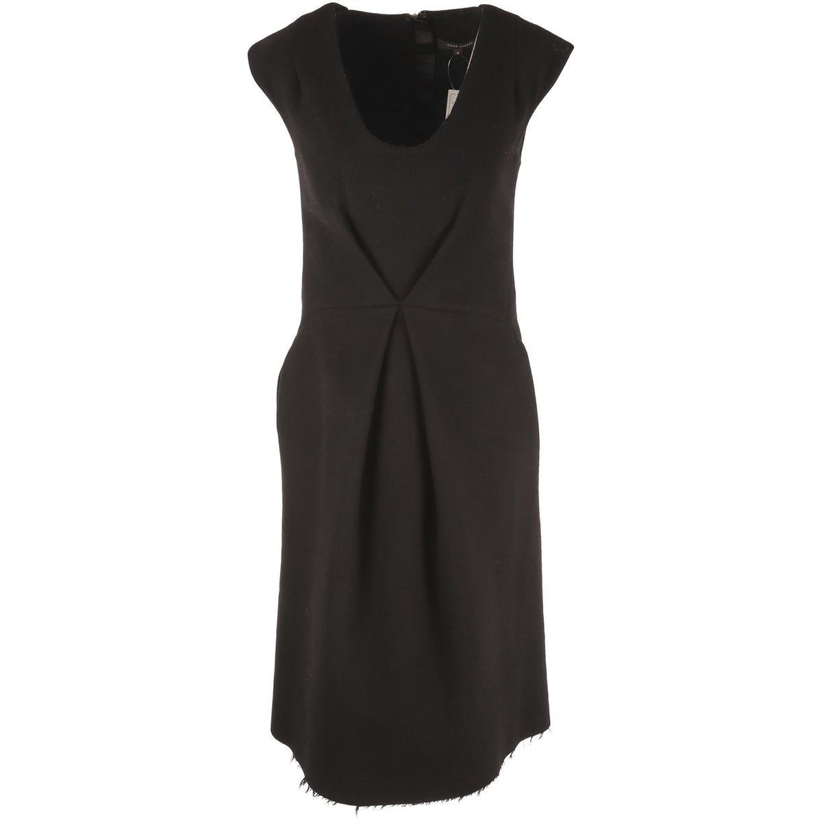 MARC JACOBS BLACK WOOL MIDI DRESS US 4 UK 8