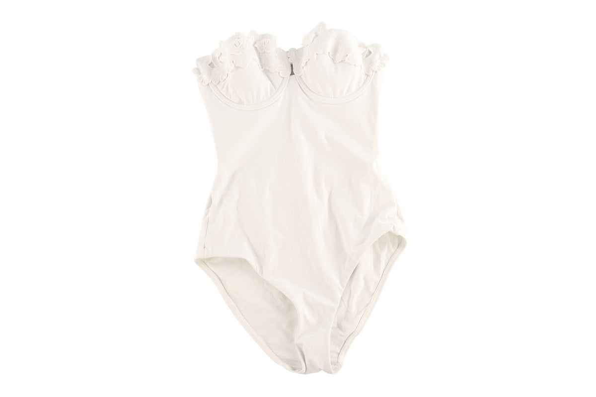 ZIMMERMANN WHITE SWIMSUIT UK 8