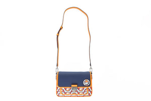 MICHAEL KORS + ELLESSE ORANGE BRADSHAW CANVAS SHOULDER BAG