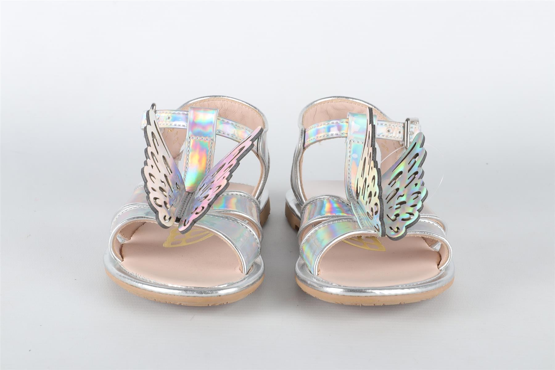 SOPHIA WEBSTER SILVER KIDS GIRLS SANDALS EU 28 UK 10 US 11