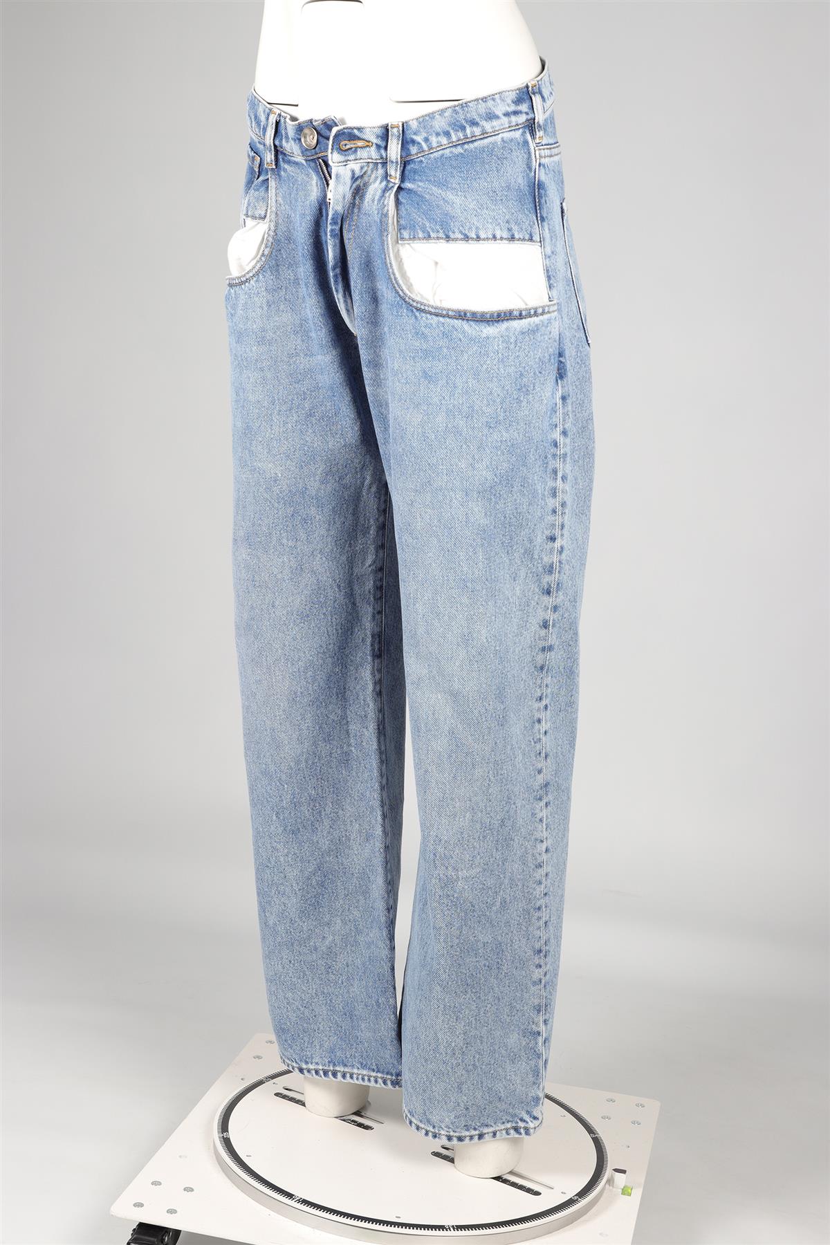 MAISON MARGIELA BLUE HIGH RISE STRAIGHT LEG JEANS IT 40 UK 8