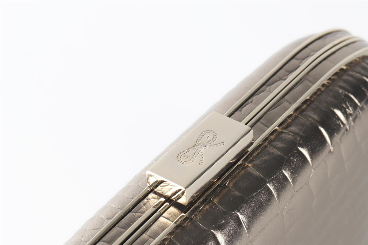ANYA HINDMARCH GOLD LEATHER CLUTCH