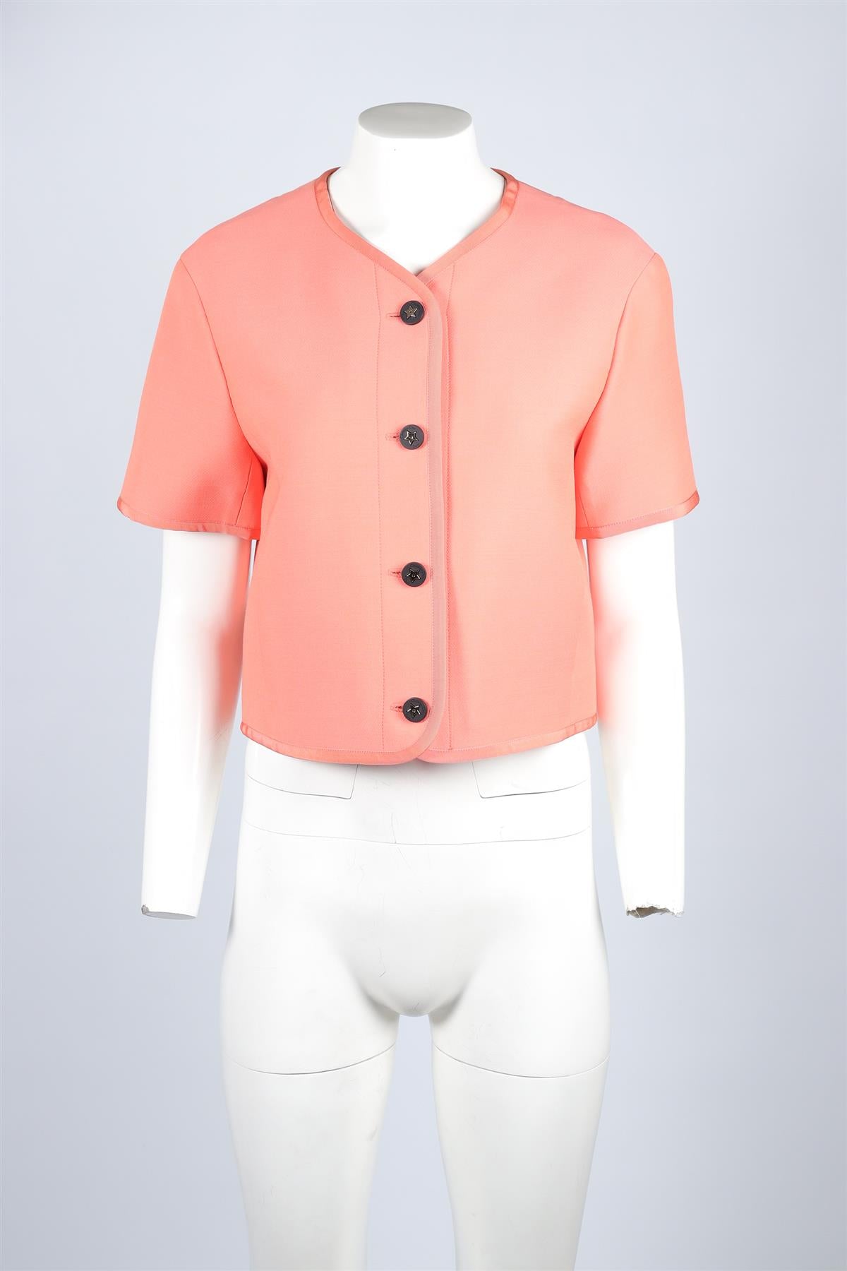 CHRISTIAN DIOR PINK WOOL JACKET FR 38 UK 10