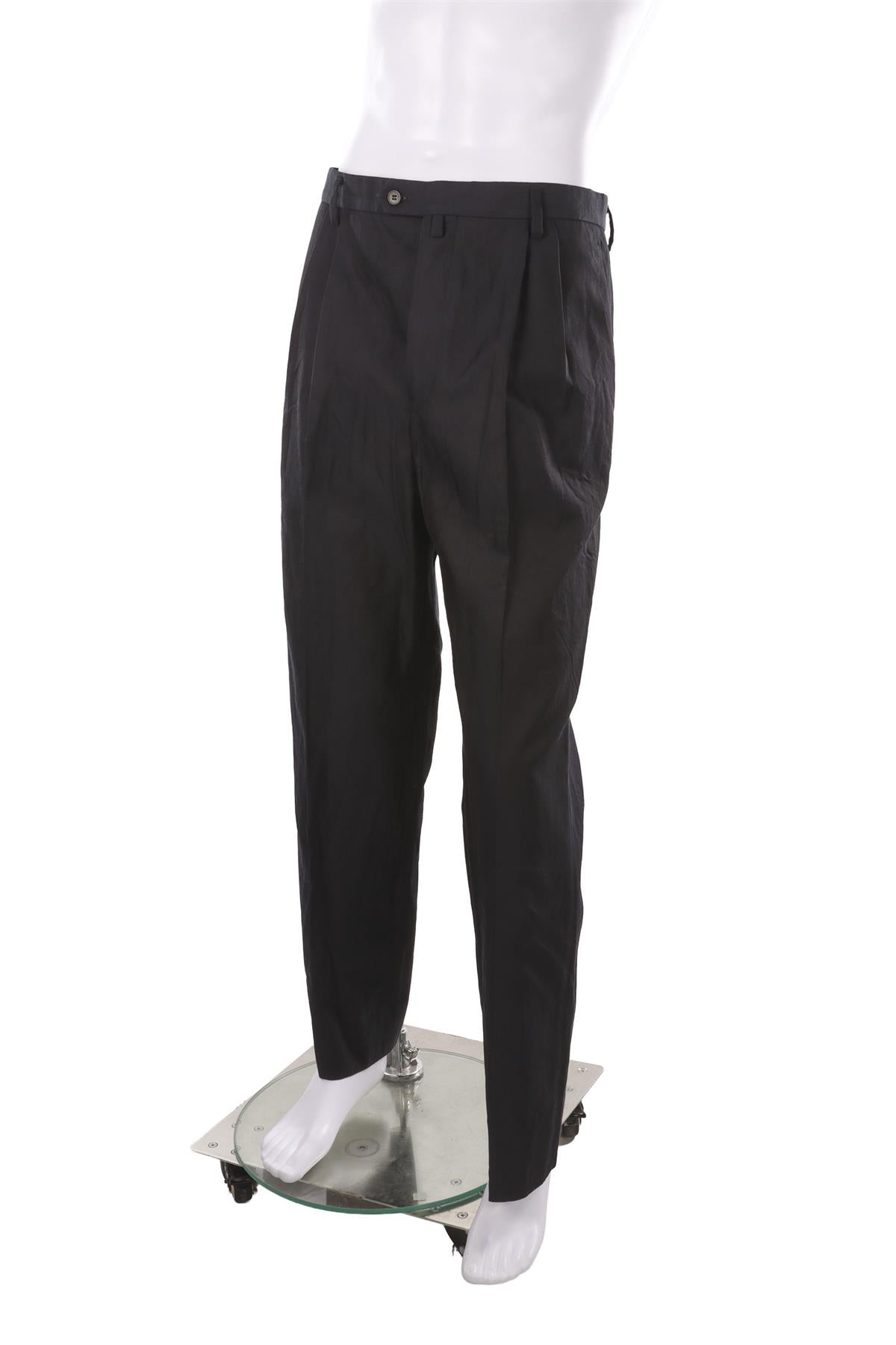 NAVY MEN'S COTTON STRAIGHT LEG PANTS