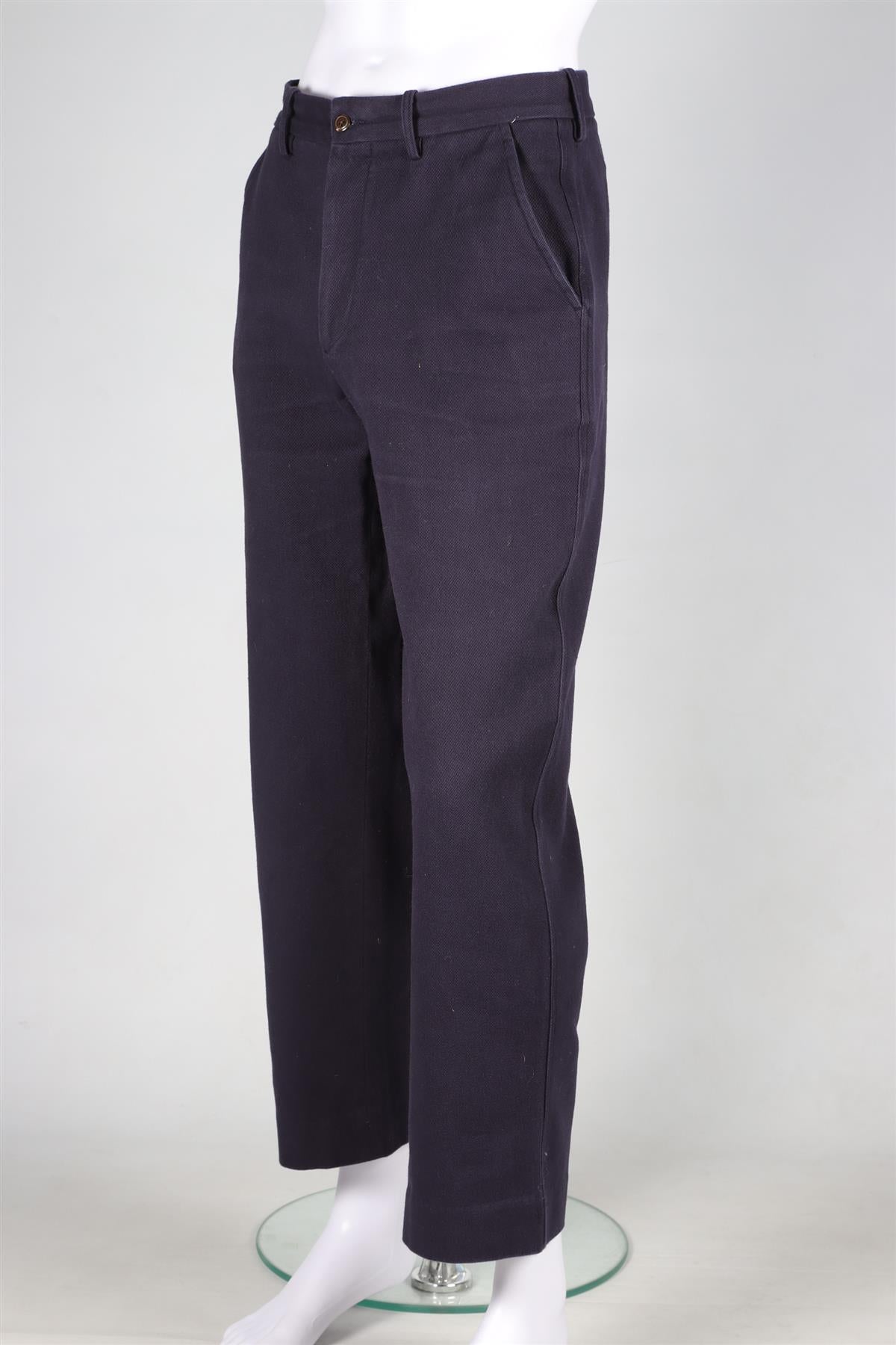 BODE NAVY MEN'S COTTON STRAIGHT LEG PANTS UK/US W30