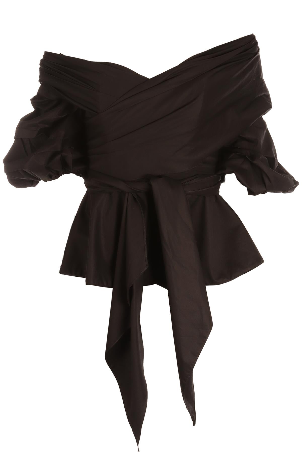 JOHANNA ORTIZ BLACK COTTON TOP US 2 UK 6