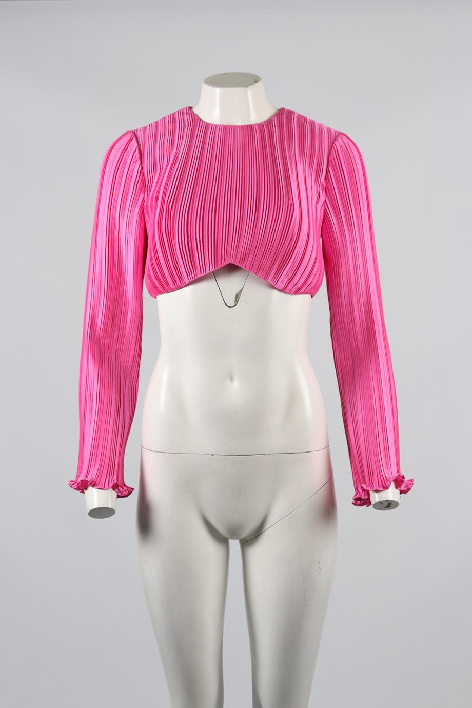 AIIFOS PLEATED SATIN TOP XSMALL