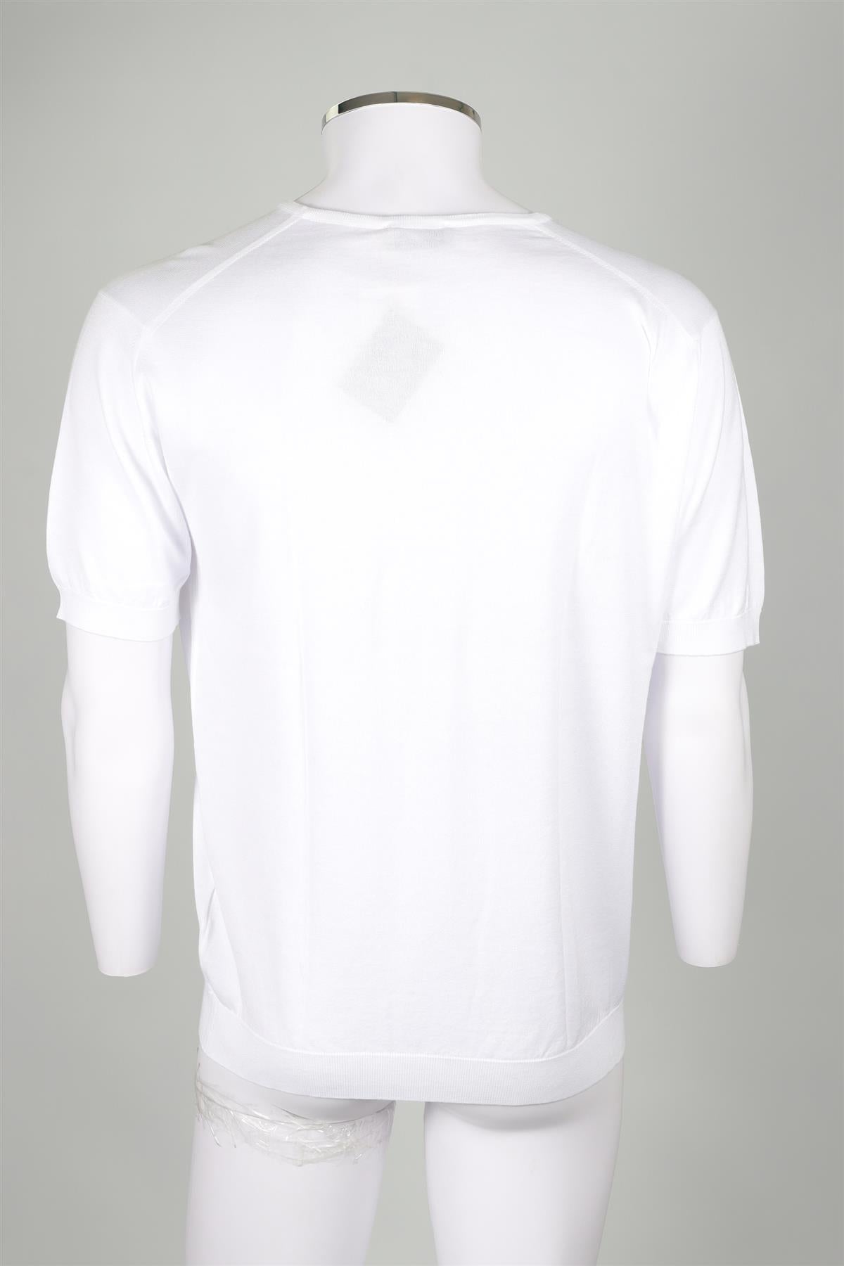 JOHN SMEDLEY WHITE MENS T-SHIRT LARGE