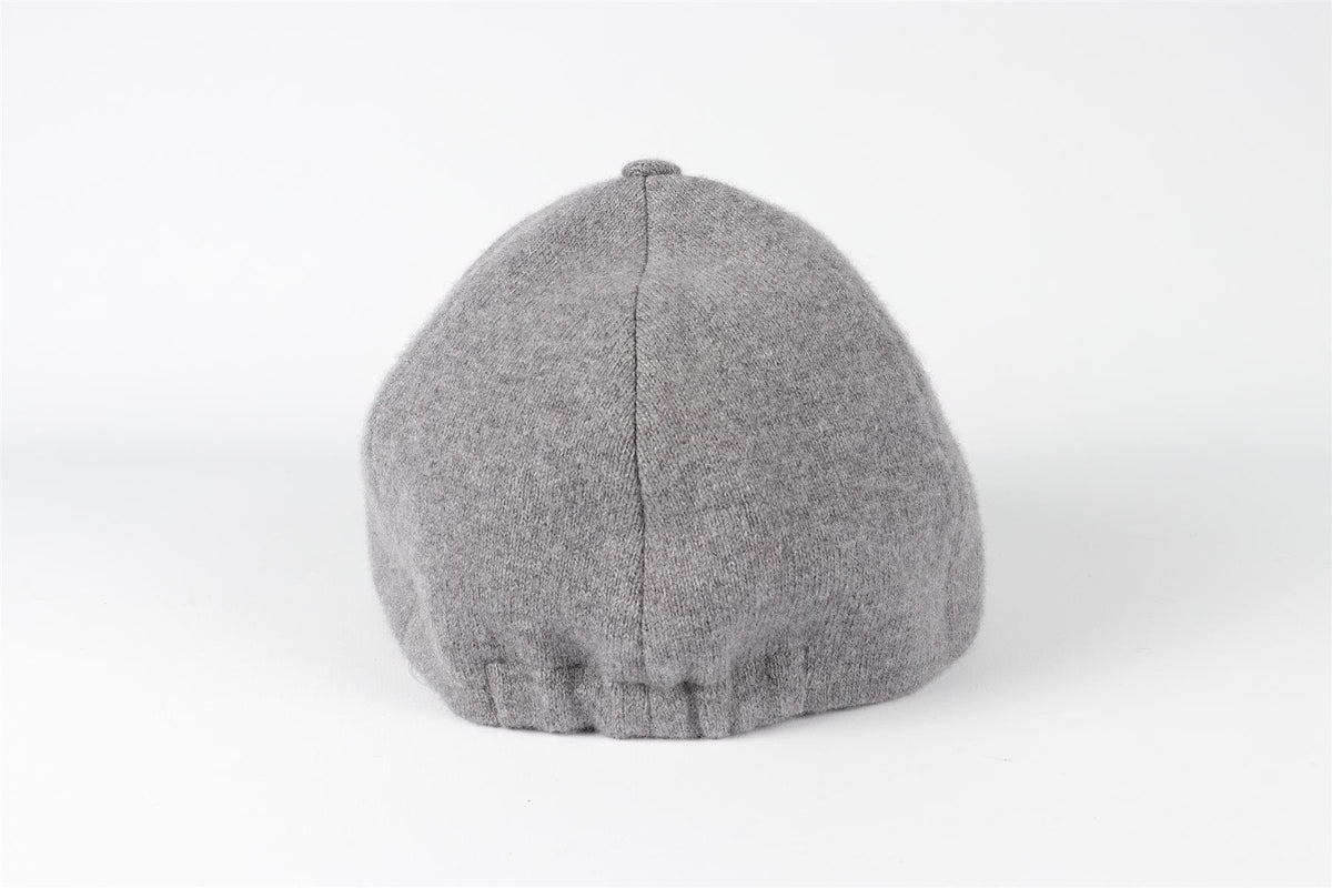 MONCLER GREY CASHMERE BASEBALL CAP ONE SIZE