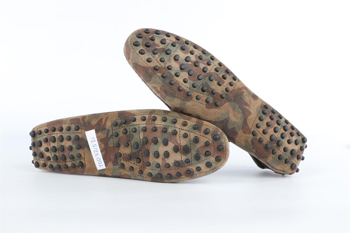 TOD'S GREEN SUEDE LOAFERS EU 37.5 UK 4.5 US 7.5