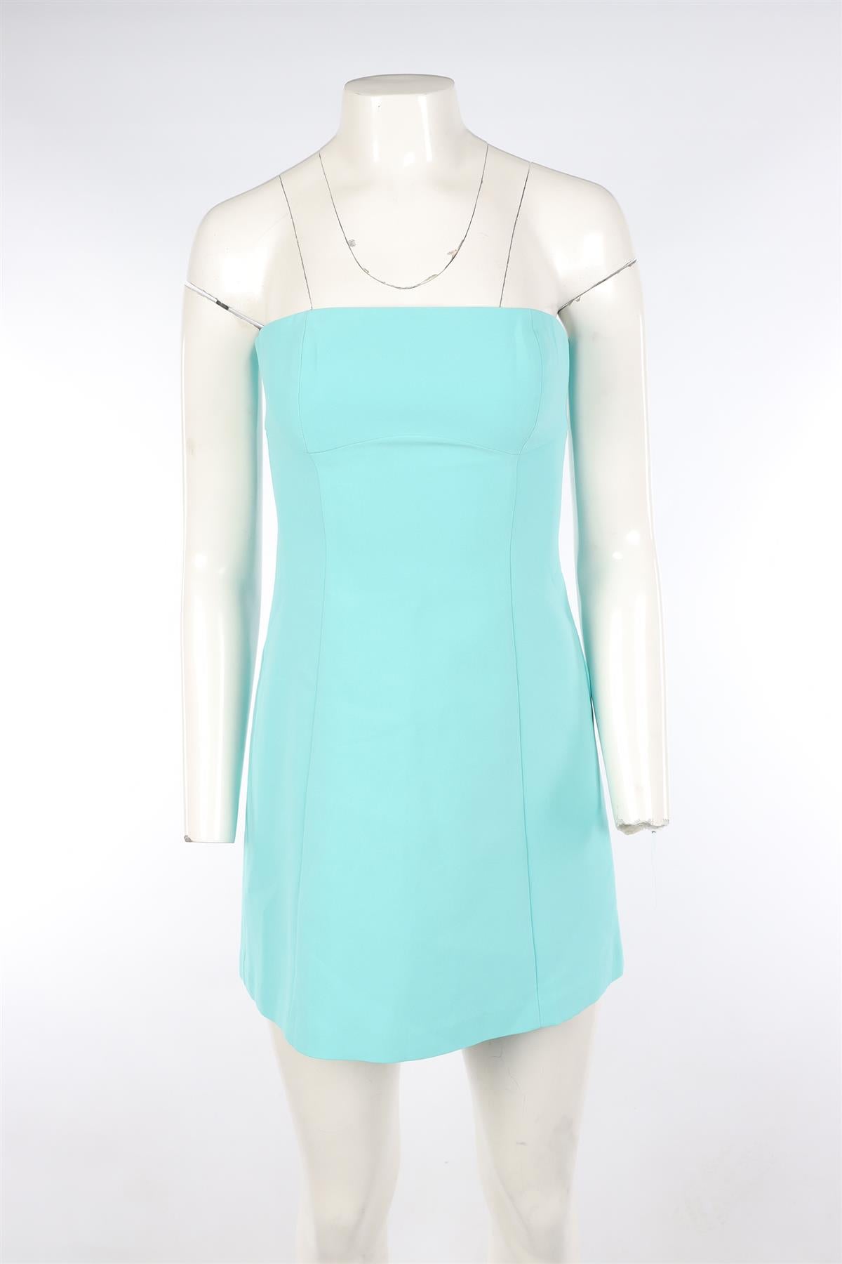 AMANDA UPRICHARD BLUE CREPE MINI DRESS XSMALL