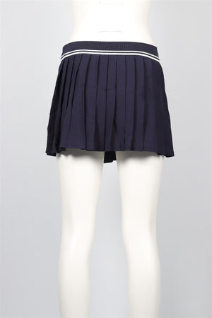 SPORTY & RICH BLUE CHIFFON MINI SKIRT LARGE