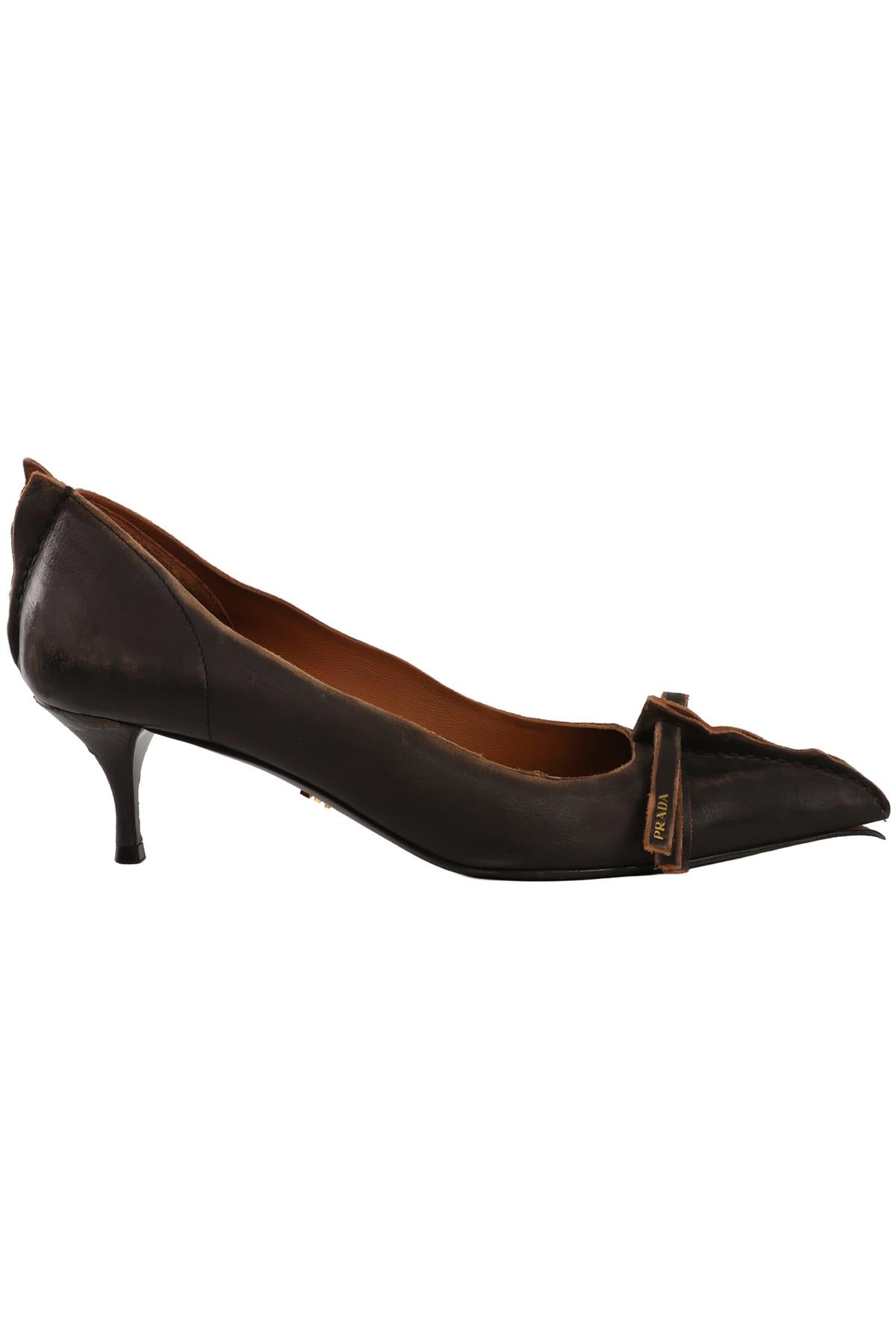 PRADA BLACK 2025 LEATHER PUMPS EU 39 UK 6 US 9