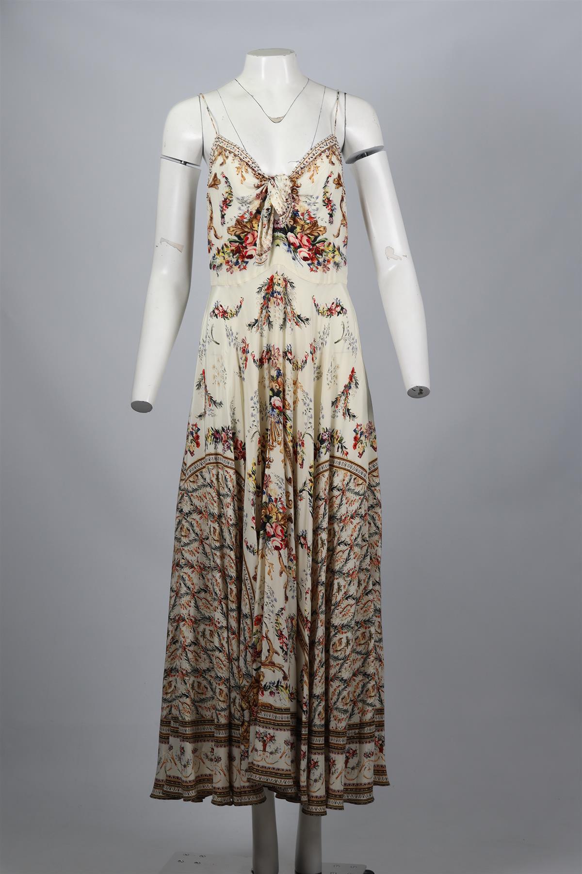 CAMILLA CRYSTAL AND SILK MAXI DRESS MEDIUM
