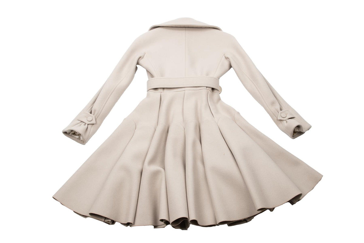 ALAÏA GREY WOOL COAT FR 38 UK 10