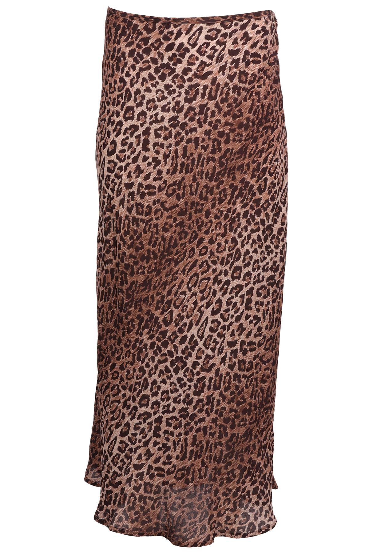 RIXO BROWN CREPE MAXI SKIRT MEDIUM