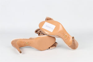 JOHANNA ORTIZ NUDE VELVET MULES EU 39 UK 6 US 9