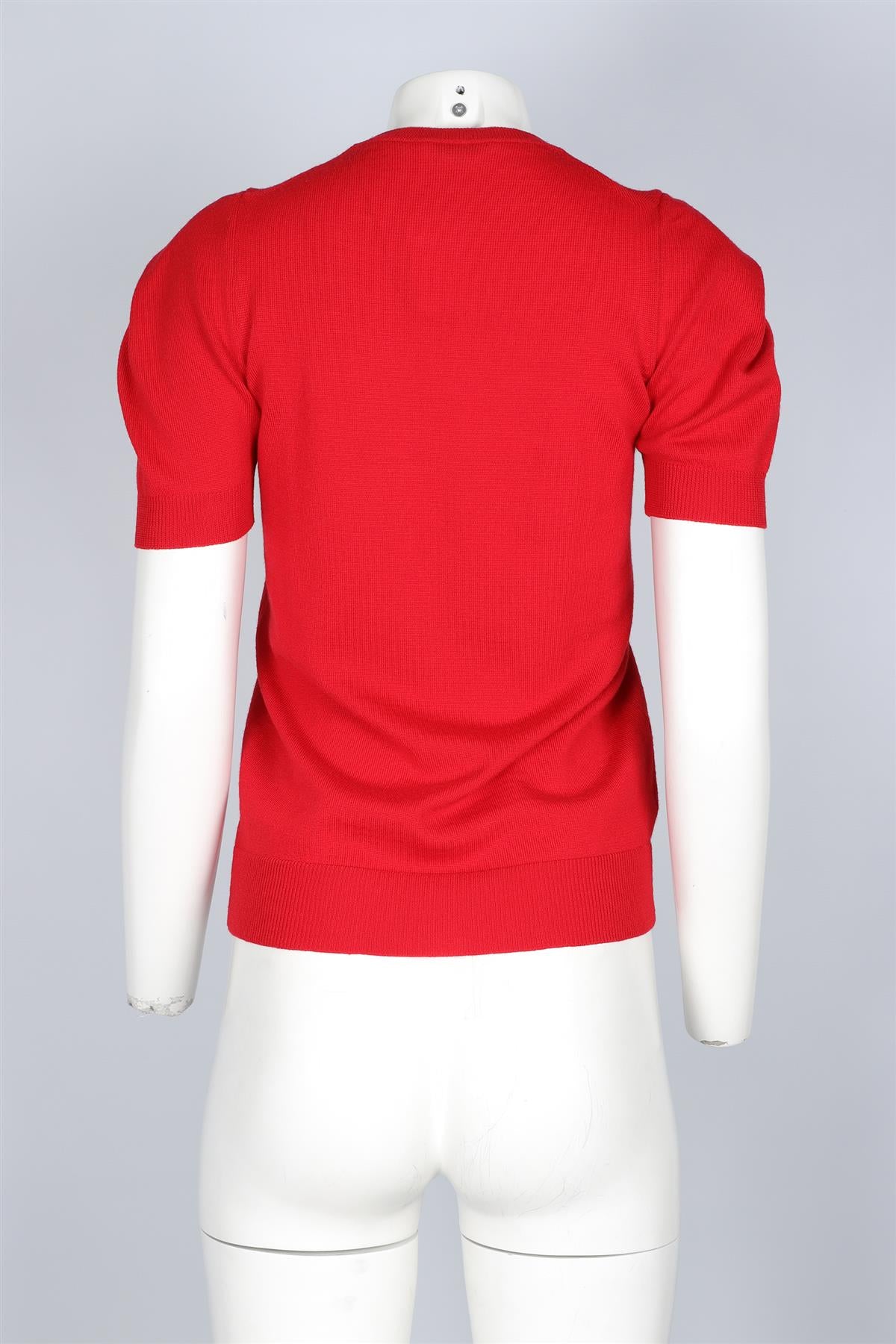 MIU MIU RED WOOL SWEATER IT 36 UK 4